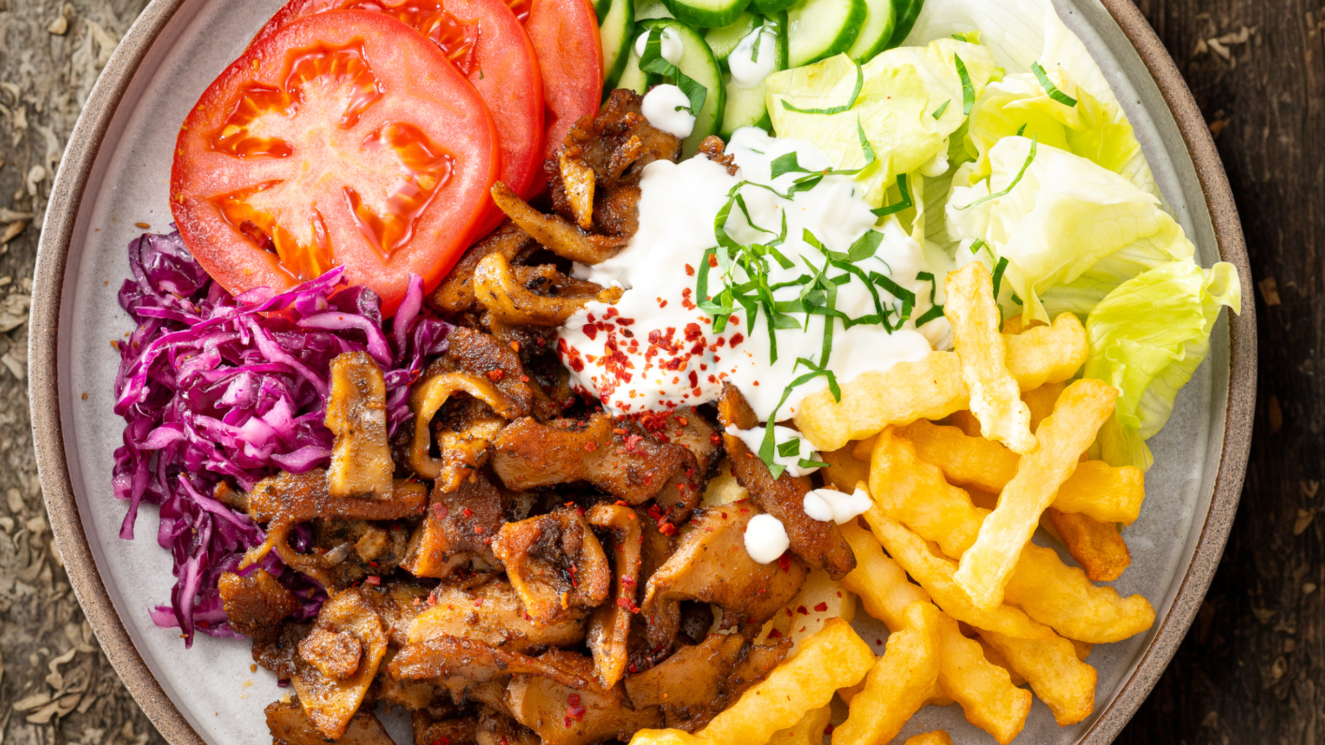 Pflanzlicher Dönerteller