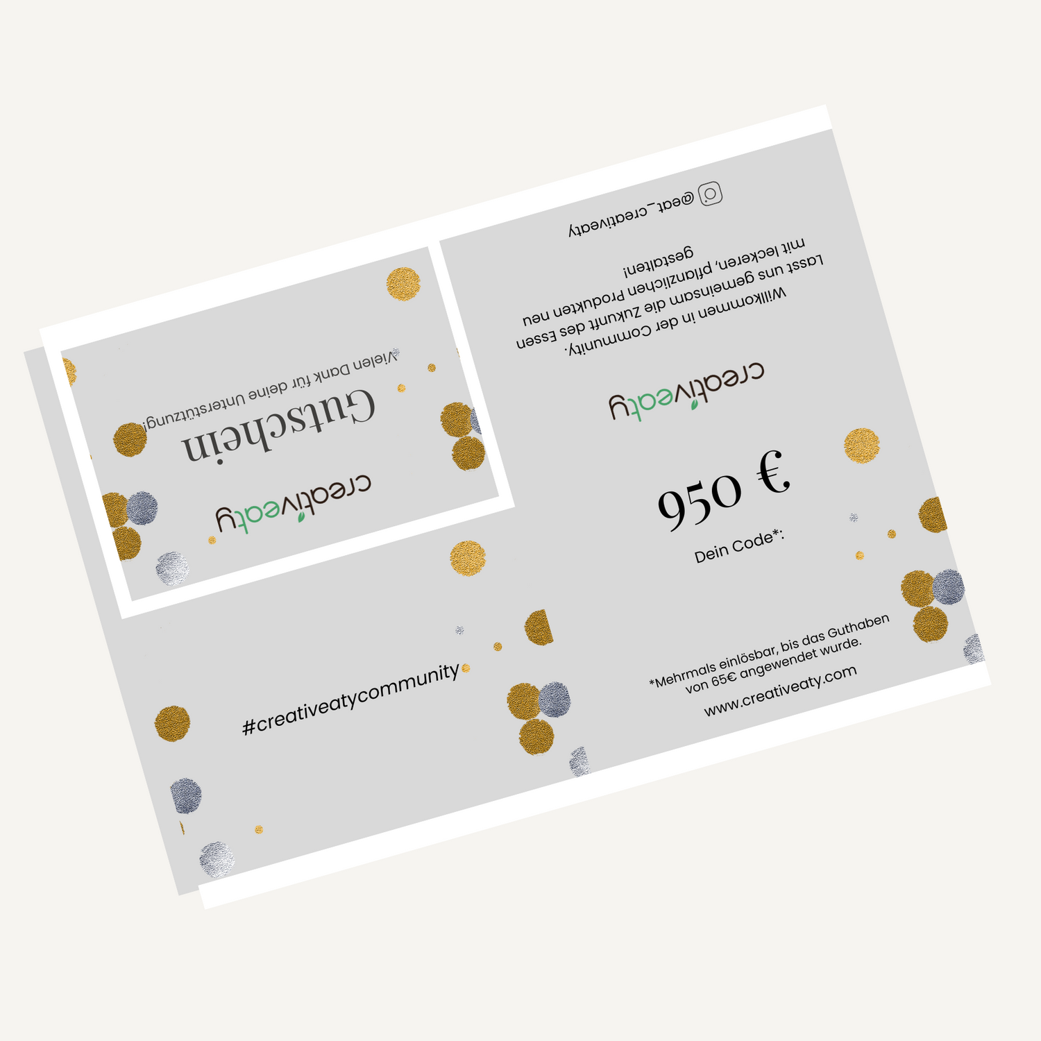 Creativeaty Gutschein - 950€