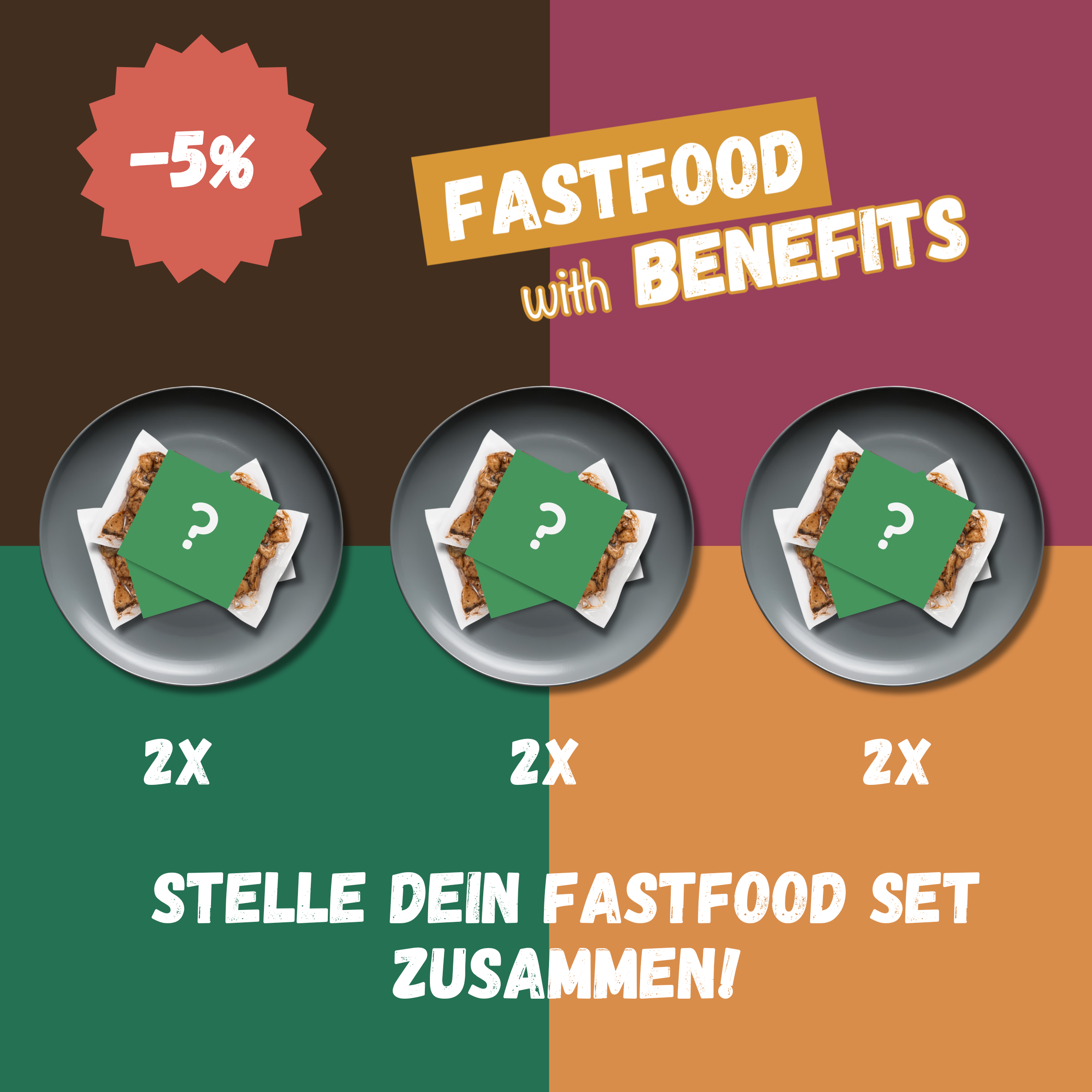 DEIN FASTFOOD SET (6x400g)