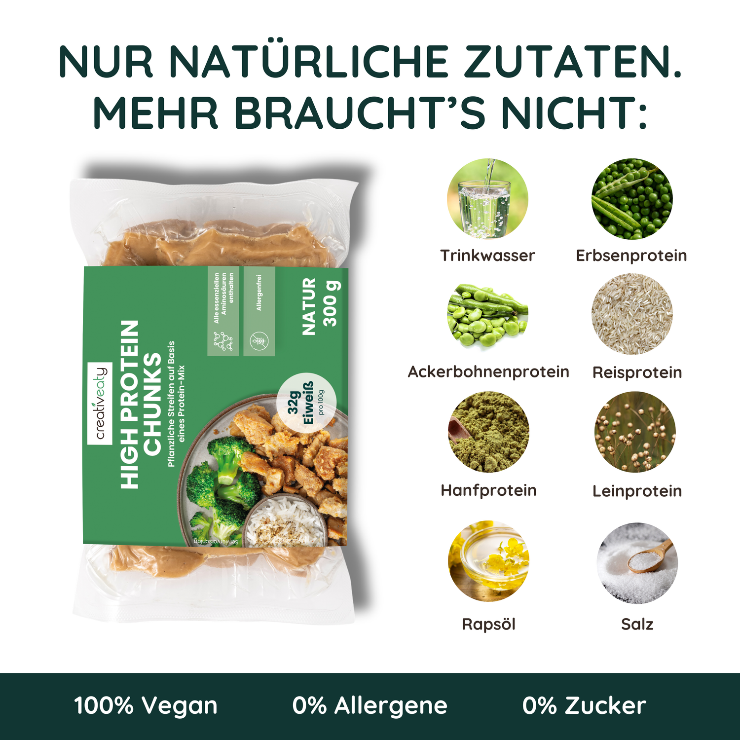 PROTEIN CHUNKS - NATUR (400g)