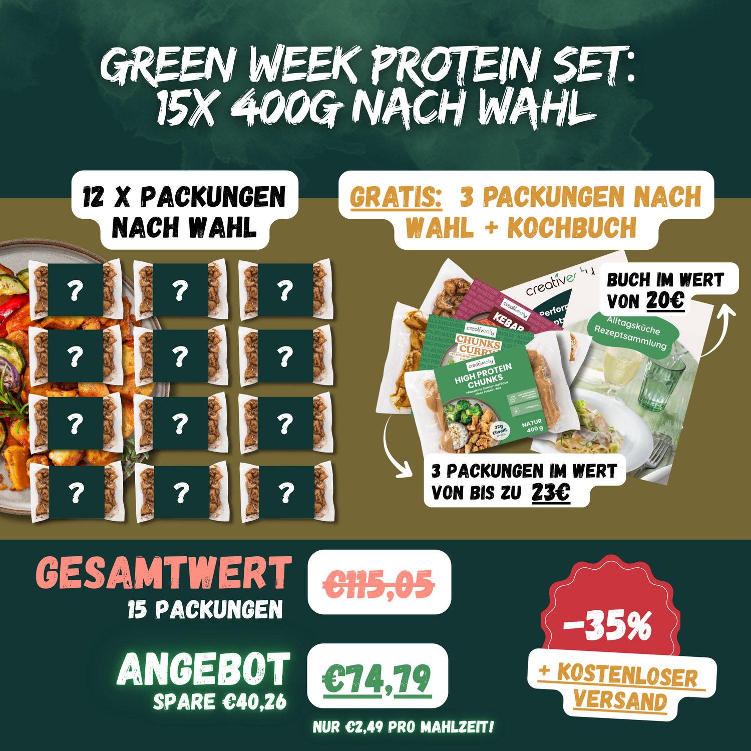 12er Protein Set + 3x Gratis