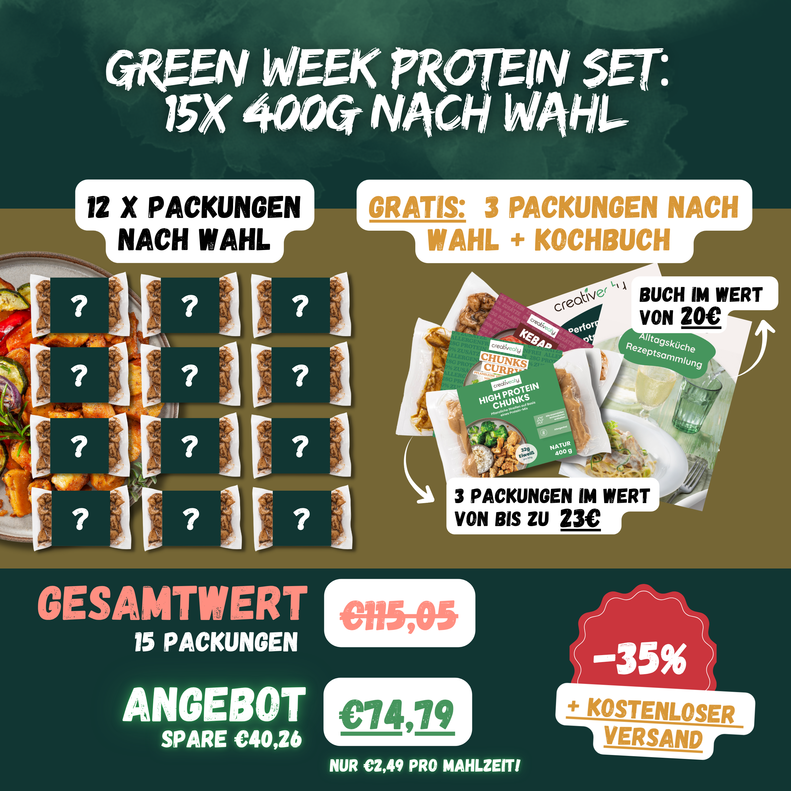 12er Protein Set + 3x Gratis